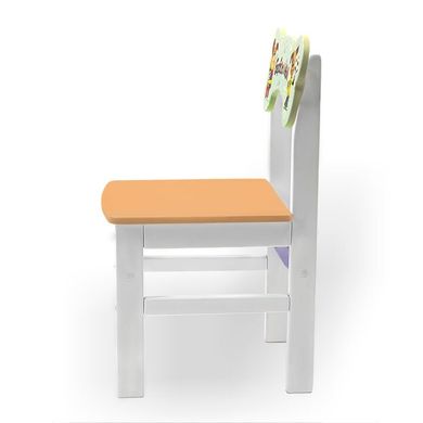 Детский стульчик "Woody" белый с картинкой Барбоскины (для мальчика) (цвет - оранжевый)