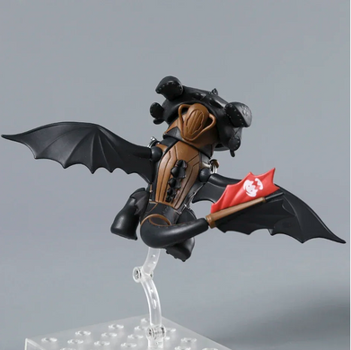 Фигурка Беззубик Toothless How to Train Your Dragon / Как Приручить Дракона / Коллекционная подвижная аниме фигурка Дракон Иккинг / Action Figure 17.5 см Черный