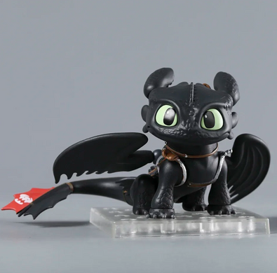 Фигурка Беззубик Toothless How to Train Your Dragon / Как Приручить Дракона / Коллекционная подвижная аниме фигурка Дракон Иккинг / Action Figure 17.5 см Черный