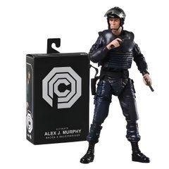 Фигурка коллекционная Робокоп (RoboCop) &ndash; Алекс Мерфи, сцена "Выход из Пескадеро" / RoboCop Alex Murphy Pescadero Escape Action Figure, 18 см, с аксессуарами