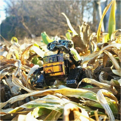 Металлический 3D конструктор робот Волли Wall-E &mdash; мини модель 6 см