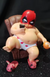 Коллекционная фигурка Deadpool &ndash; Funny Fat Hero | Дедпул от Marvel Статуэтка антигероя в кресле 12 см